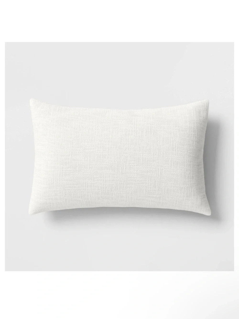 Lumbar Texture Cotton Pillow- Ivory